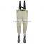 waterproof warm sock light breathable fabric chest fly fishing wader suit high quality