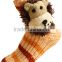 Customized animal teen girl tube cartoon acrylic sock with animal head