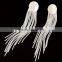 Alloy contracted tassels circular temperament gold earrings