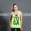 New Women Punning Breathable Sport Yoga Shirt Letters Printed Vest