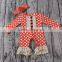 2016 wholesale kids romper cotton lace ruffle romper kids lovely dots print kids winter rompers