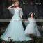 XXLF197 high low ball gowns girl flower fancy dress competition emerald flower girl dress