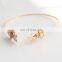 Exaggerated Back Wearing Leaves Pearl Metal Flowers Butterfly Head Hoop Hair Accessory