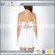 Western European Style Party Dress Backless Designs in White Color