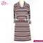 Guangzhou Cowl Neck Stripe Bulk Wholesale Long Dresses