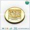 metal logo badge zinc alloy nameplate with gold plated