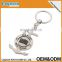 hot selling emboss souvenir metal city turbo keychain spinning