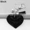 Romantic Dazzling Rhinestone Love Heart Charm Pendant Fringe Keychain Keyring