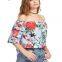 1/2 Sleeve Floral Print Off Shoulder Casual Women’s Top Blouse