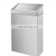 Business stainless steel trash can with lid trash can office / kitchen / hotel / indoor /household garbage can