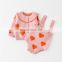 Korean version of the baby girl love jacquard lapel coat strap triangle crawl wool sweater two-piece