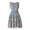 2020 Summer 100% Cotton Women Girls Lady Casual Flower Sleeveless Elegant Dress