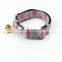 Small pet adjustable snowflake printed cat dog collar nylon