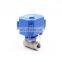 Brass SS304 PVC 2 way electric motor control motorized ball valve for water