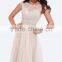 Beautiful Hot Sale Prom Dress with Beading and Appliques High Quality Charming Scalloped Neck Sleeveless with Yarn Prom Dress