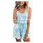 Hot Sale Summer Casual Sleeveless Colored Gradient Jumpsuit For Jumpsuit Women Leisure Tank Top Shorts Tie Dye Jumpsuits Women