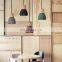 4 color brief Loft wood Cement Pendant lights modern Light living room