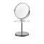 Bathroom Desktop Mirror Makeup  Round Plastic Powder Coating Mirror Makeup Black PP Simple Design  Standing Makeup Mirror