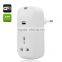 smart home WiFi power Socket with 3 Ports EU Power Supply & APP for Android &iOS phone remote cotrolled electronic equipment