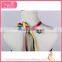 Fairy rainbow color silk material blossom knee skirt fluffy voile girl's dress children frocks designs