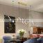 Nordic Line LED Chandelier Creative Decor Hanging Lamp Simple Restaurant Decoration Ceiling Pendant Light