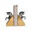 Metal Base Resin Horse Head Sculpture Decorative Bookend