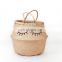 Eyelash Seagrass Belly Basket, Nook Storage, Planter Pot, Best Seller Woven Plant Holder Wholesale