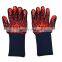 Customized Barbeque Silicone Extreme Heat Resistant Kitchen Cooking Grill Oven Mitts BBQ Gloves