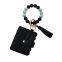 Women Silicone Key Ring Bracelet Keychain  Wristlet Beaded  Bangle Chains Key Chains