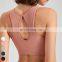 Custom Running Clothing Quick Dry Sport Top Gym Fitness Integrated High Impact Shockproof Bra Women Yoga Tank Top Sports Bra