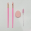 Portable 4-Piece Full Set Synthetic Hair Cosmetic Brushes Free Sample Concealer Eye Shadow Lip Eyelash Roll Thumb Powder Puff