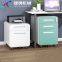 JC Office under-desk storage removable 3-drawer steel file cabinet with lock and universal wheels