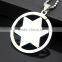 Hexagram pendant round stainless steel polishing process six-pointed star necklace