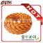 Braided 3 core fabric covered electric cable