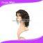 human hair lace wig, body wave, 12", natural color