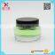 25ml clear cream packaging with black caps glass cosmetic jars