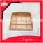 Pine wooden tea box with compartments with a low price