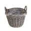 2 Pcs Round Wicker Willow Flower Pots /baskets With Ears Hot Selling in Europe