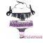 New Stylish Wholesale Funny Emoji Print Sporty Top Teen Bikini Models