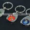 2015 unique style cheap custom made plated insert coins holder key chain / key ring