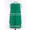 Fashion Leisure style green color V-neck sleeveless lady blouse for summer