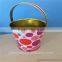 beautiful corlorful small tin bucket
