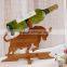 2014 fancy handmade bamboo animal shaped wine bottle rack & holder