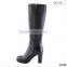 OLZS7 Whatsapp0086 137 3061 8782 OEM service zipper up buckle decorated round toe fashion patent pu knee high boots for women