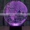 56-Globe Shape 3d Art Lamp 3c Acrylic Led Lamp Desk Decor Light Led Map Night Light