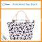 Custom flowers promotional canvas tote shopping cotton canvas bag