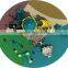 Kindergarten Castle Playground Slide and Games Outdoor KQ50057B