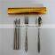 High quality stainless steel cutlery set with golden box