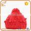 Custom fashiosn knit 100% acrylic beanie hat