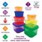Healthy Living 7 Piece Portion Control Containers Kit with COMPLETE GUIDE, Multi-Colored Coded System, 100% Leak Proof.